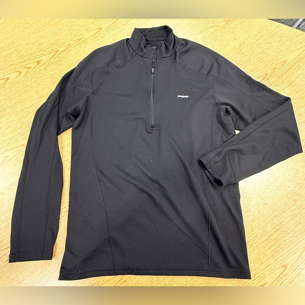 Patagonia Men’s Capilene 3 Midweight Base Layer Shirt, Black Size Medium